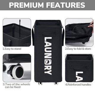 Foto 4 | Foto 4 | Cesta De Ropa Goodpick De 75 Litros Con Ruedas Paquete De 2 Con Bolsas De Lavado - Venta Internacional.