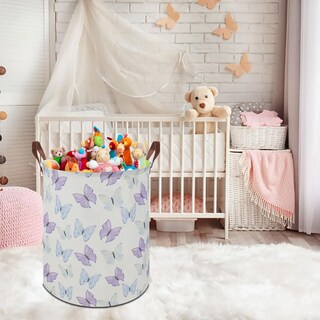 Foto 4 | Foto 4 | Cesta Para Ropa Sucia Hkec Butterfly 19.7 Pulgadas Impermeable Para Niños Azul - Venta Internacional.