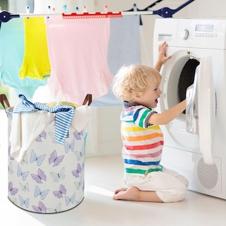 Foto 5 | Foto 5 | Cesta Para Ropa Sucia Hkec Butterfly 19.7 Pulgadas Impermeable Para Niños Azul - Venta Internacional.