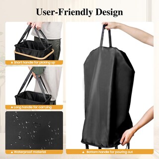 Foto 5 | Foto 5 | Cesto De Ropa Sucia Foluck Grande Impermeable 100 L Con Tapa Negro - Venta Internacional.