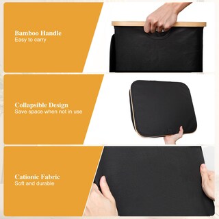 Foto 6 | Foto 6 | Cesto De Ropa Sucia Foluck Grande Impermeable 100 L Con Tapa Negro - Venta Internacional.