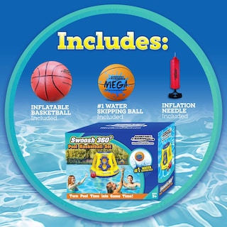 Foto 2 | Foto 2 | Set De Canastas De Baloncesto Para Piscina Wave Runner Swoosh 360 - Venta Internacional.