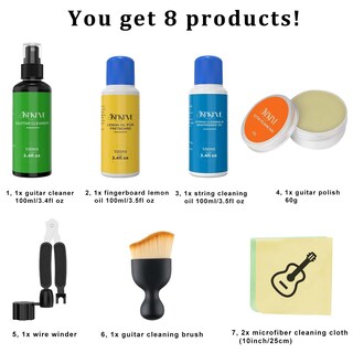 Foto 2 | Foto 2 | Kit De Limpieza Para Guitarra Ktktve Paquete De 8 Con Aplicador De Esponja - Venta Internacional.
