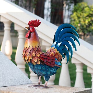 Foto 1 | Foto 1 | Estatua Artística Sculpture Kircust De Metal Rooster Yard Para Jardín - Venta Internacional.