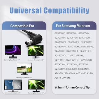 Foto 4 | Foto 4 | Cable De Alimentación 14v 3a 42w Para Monitor Samsung 32-15 S22c300h - Venta Internacional.