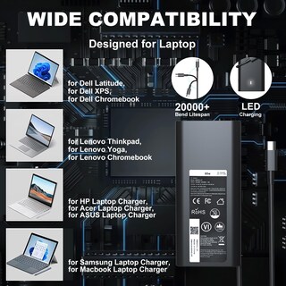 Foto 6 | Foto 6 | Cargador Portátil Hbony 65w Tipo C Usb C Para Dell Latitude - Venta Internacional.