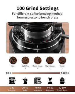 Foto 4 | Foto 4 | Molinillo De Café Shardor Professional 64 Mm Burr 100 Grind Set - Venta Internacional.