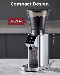 Foto 7 | Foto 7 | Molinillo De Café Tuni G1 Con Rebabas Cónicas 48 Ajustes De Molienda 250 G - Venta Internacional.