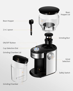Foto 7 | Foto 7 | Molinillo De Café Shardor Burr Electric Silver 150 W 16 Grinder Set - Venta Internacional.