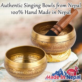 Foto 4 | Foto 4 | Juego De Cuencos Tibetanos Relaehih Paquete De 2 Hechos A Mano En Nepal - Venta Internacional.