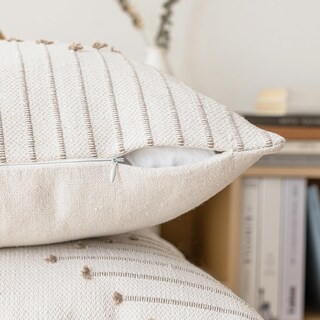 Foto 3 | Foto 3 | Juego De 2 Fundas De Cojín Lilepoy Boho 45 X 45 Cm Color Beige Y Caqui - Venta Internacional.