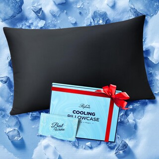 Foto 1 | Foto 1 | Funda De Almohada Rifens Ice Cooling Para Personas Que Duermen En Caliente Color Negro - Venta Internacional.