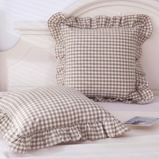 Foto 2 | Foto 2 | Juego De Fundas De Almohada Mywinlle Color Topo Y Blanco Tartán 65 X 65 Cm 2 Piezas - Venta Internacional.