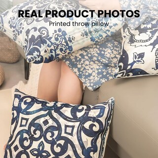 Foto 7 | Foto 7 | Juego De 4 Fundas De Cojín M-qizi Azul 45 X 45 Cm - Venta Internacional.