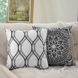 Foto 2 | Foto 2 | Fundas De Almohada Coliuso Color Gris Oscuro/blanco 45 X 45 Cm Juego De 4 - Venta Internacional.