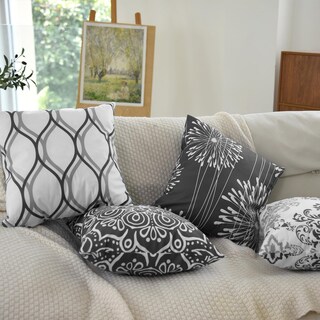 Foto 4 | Foto 4 | Fundas De Almohada Coliuso Color Gris Oscuro/blanco 45 X 45 Cm Juego De 4 - Venta Internacional.