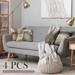 Foto 3 | Foto 3 | Juego De 4 Fundas De Cojín Balaena Color Marrón Bronceado Y Gris 50 X 50 Cm - Venta Internacional.