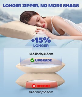 Foto 5 | Foto 5 | Funda De Almohada Rifens Ice Cooling Para Personas Que Duermen En Caliente Color Beige - Venta Internacional.