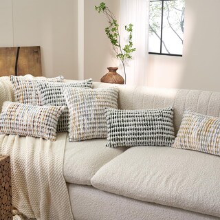 Foto 5 | Foto 5 | Funda De Almohada Aeckself Boho Chenille Con Mechones De 30 X 50 Cm Color Amarillo Y Blanco - Venta Internacional.