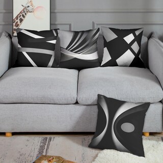 Foto 4 | Foto 4 | Fundas De Almohada Emvency Modernas Abstractas Con Rayas Grises 45 X 45 Cm - Venta Internacional.