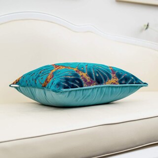 Foto 3 | Foto 3 | Funda De Almohada Alerfa De Terciopelo Cortado Con Hojas Cuadradas 50 X 50 Cm - Venta Internacional.