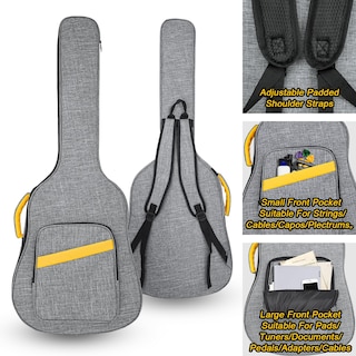 Foto 6 | Foto 6 | Estuche Para Guitarra Acústica Letsrock Para 39 40 41 Pulgadas Con Correa Gris - Venta Internacional.