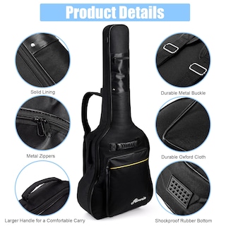 Foto 5 | Foto 5 | Funda Para Guitarra Acústica Faswin De 41 Pulgadas  Impermeable  Oxford - Venta Internacional.