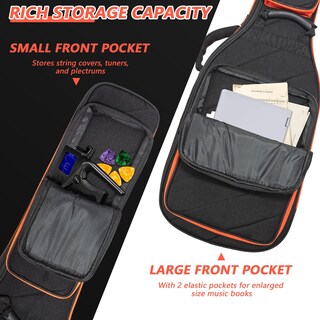 Foto 5 | Foto 5 | Funda Para Guitarra Eléctrica Letsrock Con Acolchado De 0.7 Pulgadas Y 3 Bolsillos - Venta Internacional.
