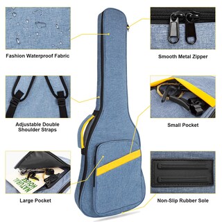 Foto 4 | Foto 4 | Funda Acolchada Muznote Para Guitarra Eléctrica Con Correa Para El Cuello  107 Cm  Color Azul - Venta Internacional.