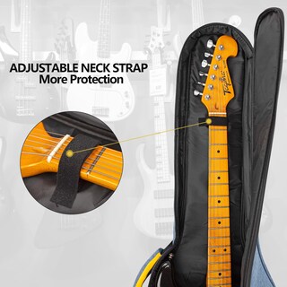 Foto 7 | Foto 7 | Funda Acolchada Muznote Para Guitarra Eléctrica Con Correa Para El Cuello  107 Cm  Color Azul - Venta Internacional.