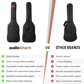 Foto 2 | Foto 2 | Funda Para Bajo Audioshark 8 Mm Acolchada Y Resistente Al Agua  Color Negro - Venta Internacional.