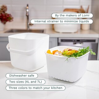 Foto 3 | Foto 3 | Papelera Para Compostaje Lomi Kitchen 7 Litros Sin Olor Fácil De Limpiar - Venta Internacional.