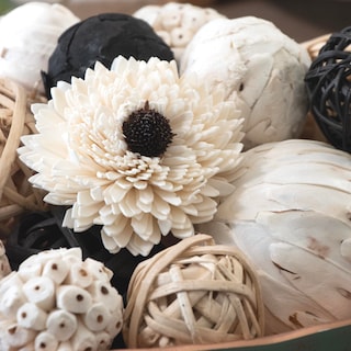 Foto 5 | Foto 5 | Orbes Decorativos Para Jarrones Andaluca En Blanco Y Negro (14 Unidades) - Venta Internacional.
