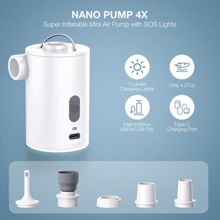 Foto 2 | Foto 2 | Bomba De Aire Portátil Rtloii Nano Pump 4x Con Batería De 1600 Mah - Venta Internacional.