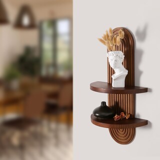 Foto 5 | Foto 5 | Estantería De Pared Grid Forte Con Diseño Moderno De Madera De Nogal - Venta Internacional.