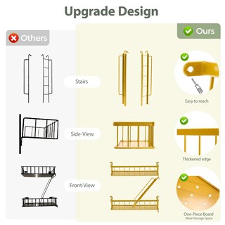 Foto 6 | Foto 6 | Estantería Decorativa De Pared Sweetsage Fire Escape Gold De 3 Niveles - Venta Internacional.