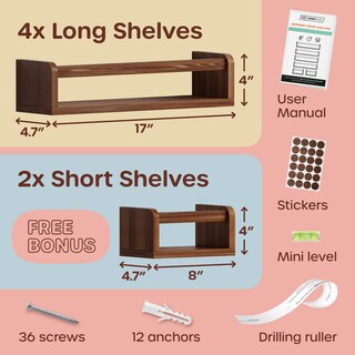 Foto 7 | Foto 7 | Estantería De Pared Para Habitación Infantil Homey Panda Madera De Nogal - Venta Internacional.