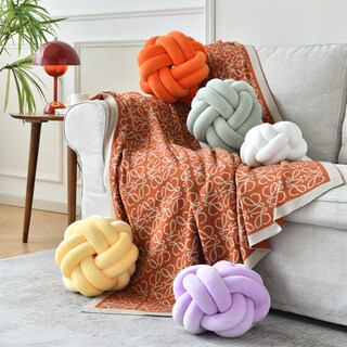 Foto 4 | Foto 4 | Almohada Decorativa Con Forma De Bola Con Forma De Nudo Vbgya Color Verde Salvia 20 Cm Felpa - Venta Internacional.