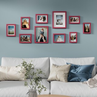Foto 3 | Foto 3 | Marco De Fotos Para Collage Decoración De Pared Vittanly 10 Unidades Color Rojo - Venta Internacional.