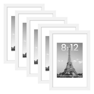 Foto 1 | Foto 1 | Marco De Fotos Upsimples Juego De 5 Unidades Para 8 X 12 Pulgadas Con Tapete 6 X 8 Cm Color Blanco - Venta Internacional.