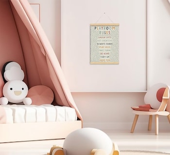 Foto 4 | Foto 4 | Lienzo Colgante Para Decoración De Pared  Sala De Juegos Para Niños  30 X 40 Cm - Venta Internacional.