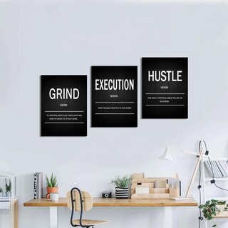 Foto 4 | Foto 4 | Lienzo De Pared Motivacional Deergar Grind Hustle Execution - Venta Internacional.