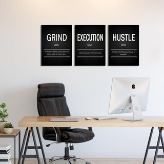 Foto 6 | Foto 6 | Lienzo De Pared Motivacional Deergar Grind Hustle Execution - Venta Internacional.