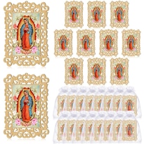Marcos De Madera Para Fotos De Nuestra Señora De Guadalupe  24 Unidades+bolsas De Regalo - Venta Internacional.