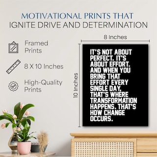 Foto 2 | Foto 2 | Póster De Pared Motivacional «no Se Trata De Ser Perfecto» 20 X 25 Cm - Venta Internacional.