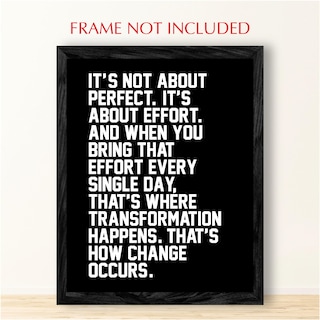 Foto 6 | Foto 6 | Póster De Pared Motivacional «no Se Trata De Ser Perfecto» 20 X 25 Cm - Venta Internacional.