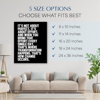 Foto 7 | Foto 7 | Póster De Pared Motivacional «no Se Trata De Ser Perfecto» 20 X 25 Cm - Venta Internacional.