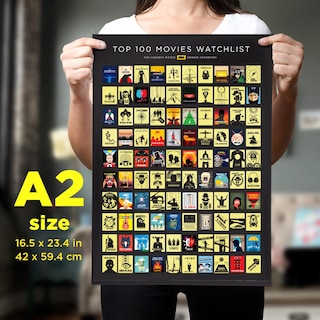 Foto 6 | Foto 6 | Scratch Off Poster Curious Charts Commission Imdb Top 100 - Venta Internacional.