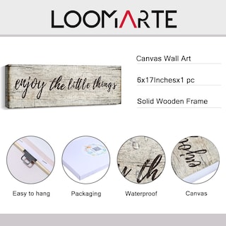 Foto 3 | Foto 3 | Letrero Decorativo De Pared Con Diseño De Verbena Morada Enjoy The Little Things - Venta Internacional.