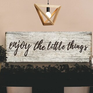 Foto 5 | Foto 5 | Letrero Decorativo De Pared Con Diseño De Verbena Morada Enjoy The Little Things - Venta Internacional.